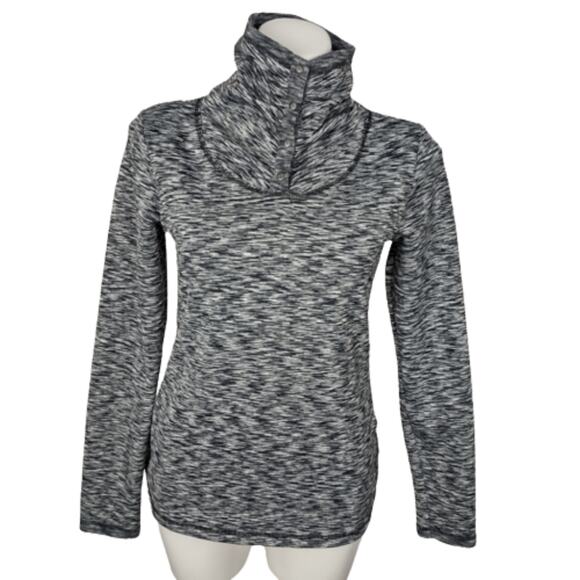 Athleta Gray Coastal Spacedye Fleece Pullover Size Small - Picture 1 of 16